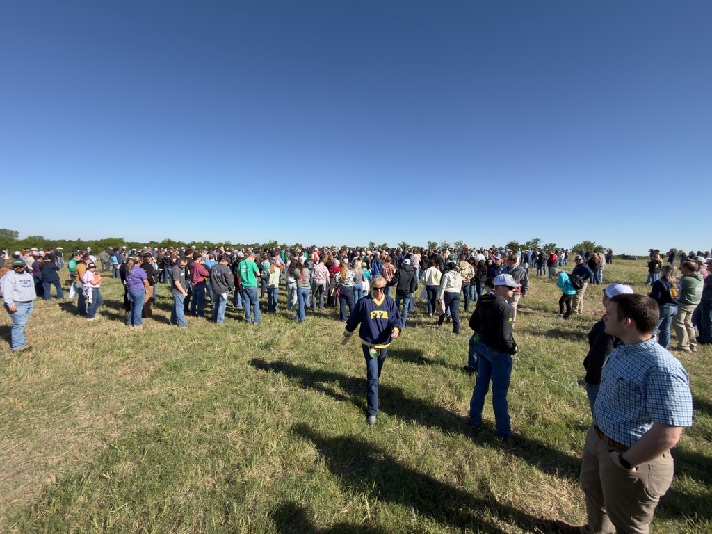 Large group of contestants and National Land Judging contest. 