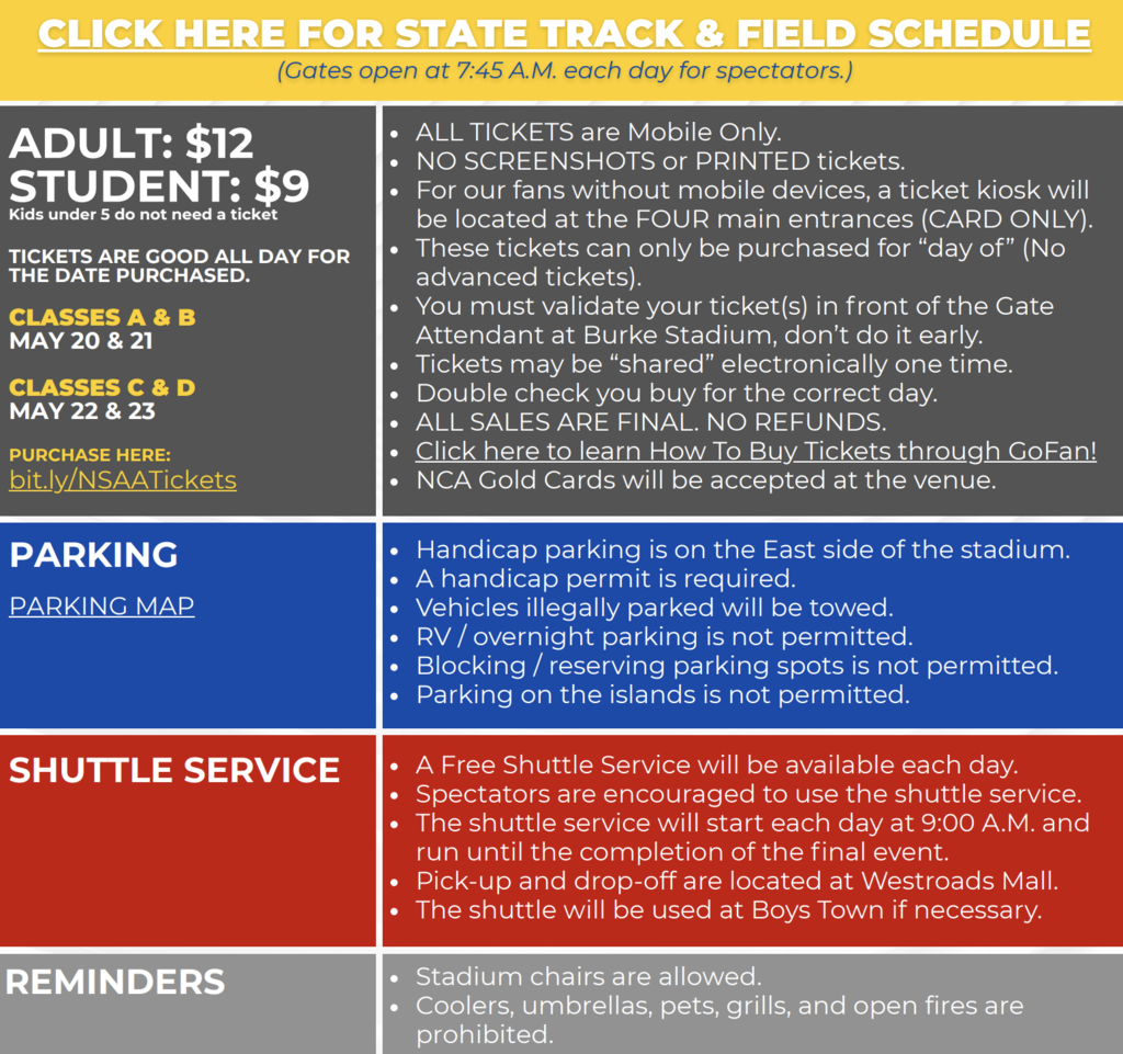 State T&F reminders