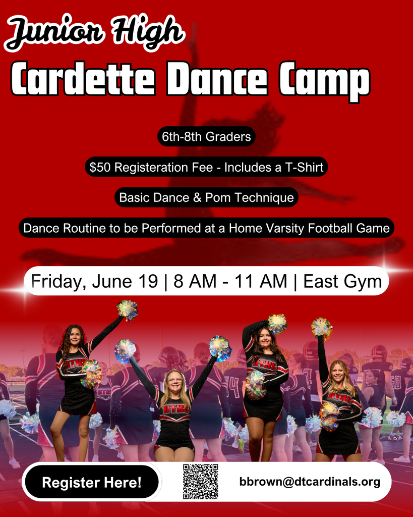 Junior High Dance Camp in June 19. Get registered now!