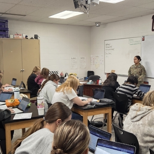 groups of students testing