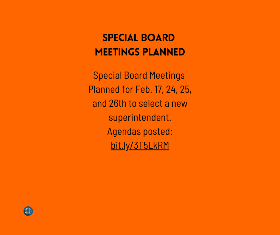Special Board Meetings Posted