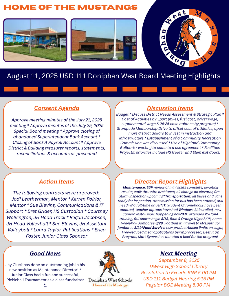 Highlights from the August 11, 2025 Regular Board Meeting