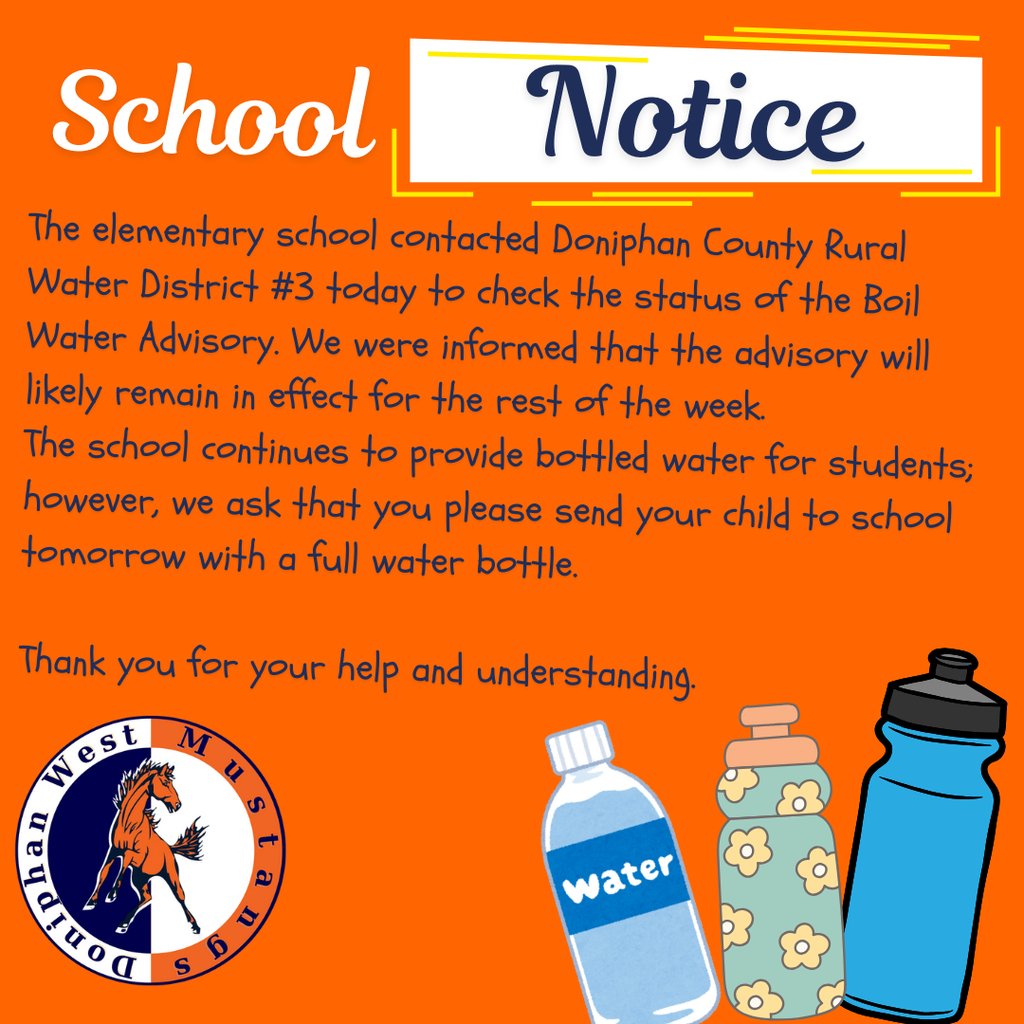 Water Advisory for the Elementary