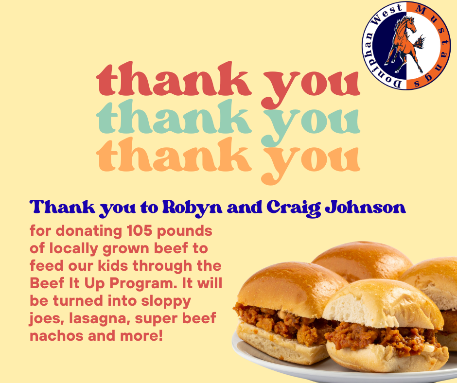 Beef donation thank you