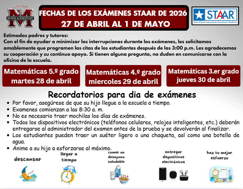 Spanish Testing Flyer 