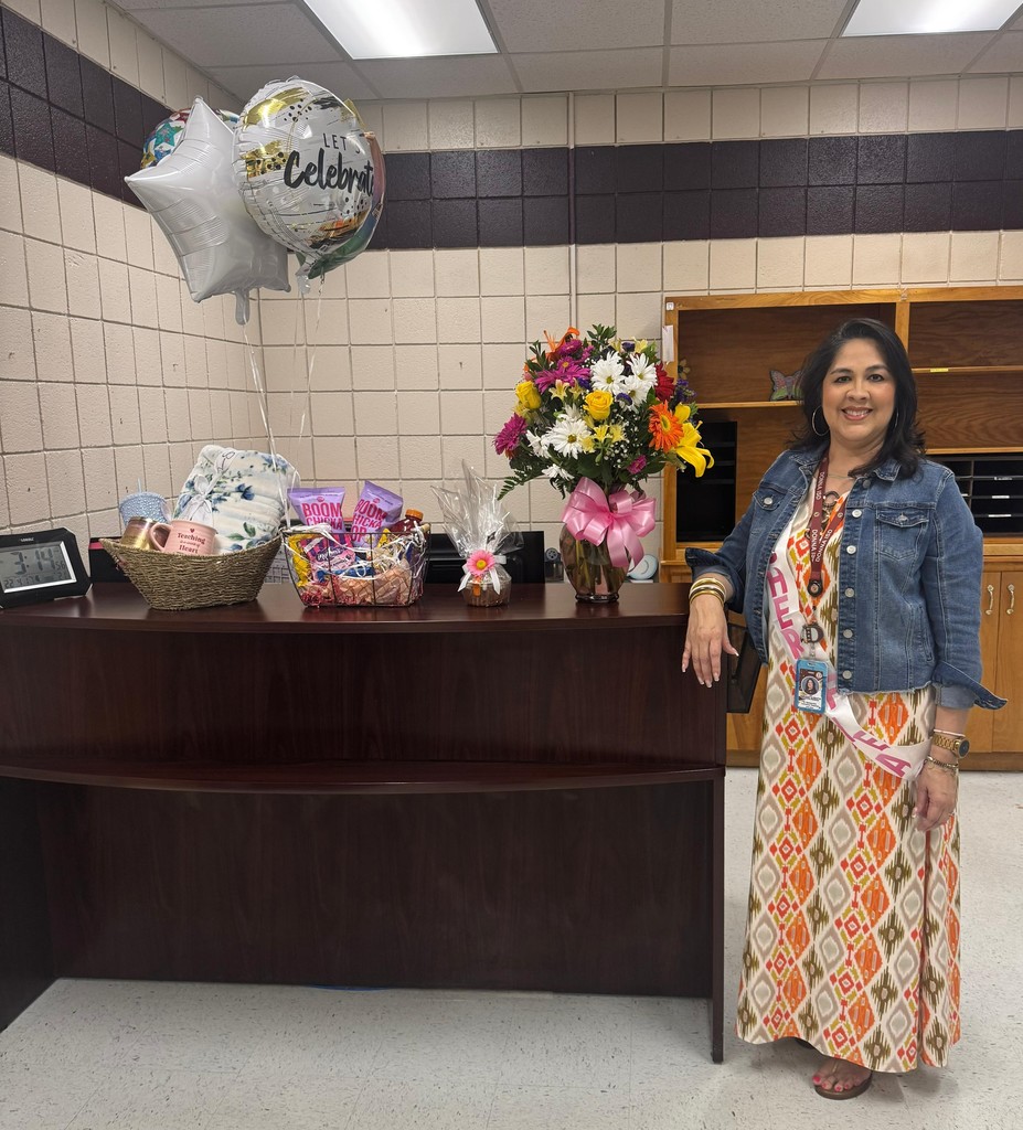 Ms. Zamarron with her gifts