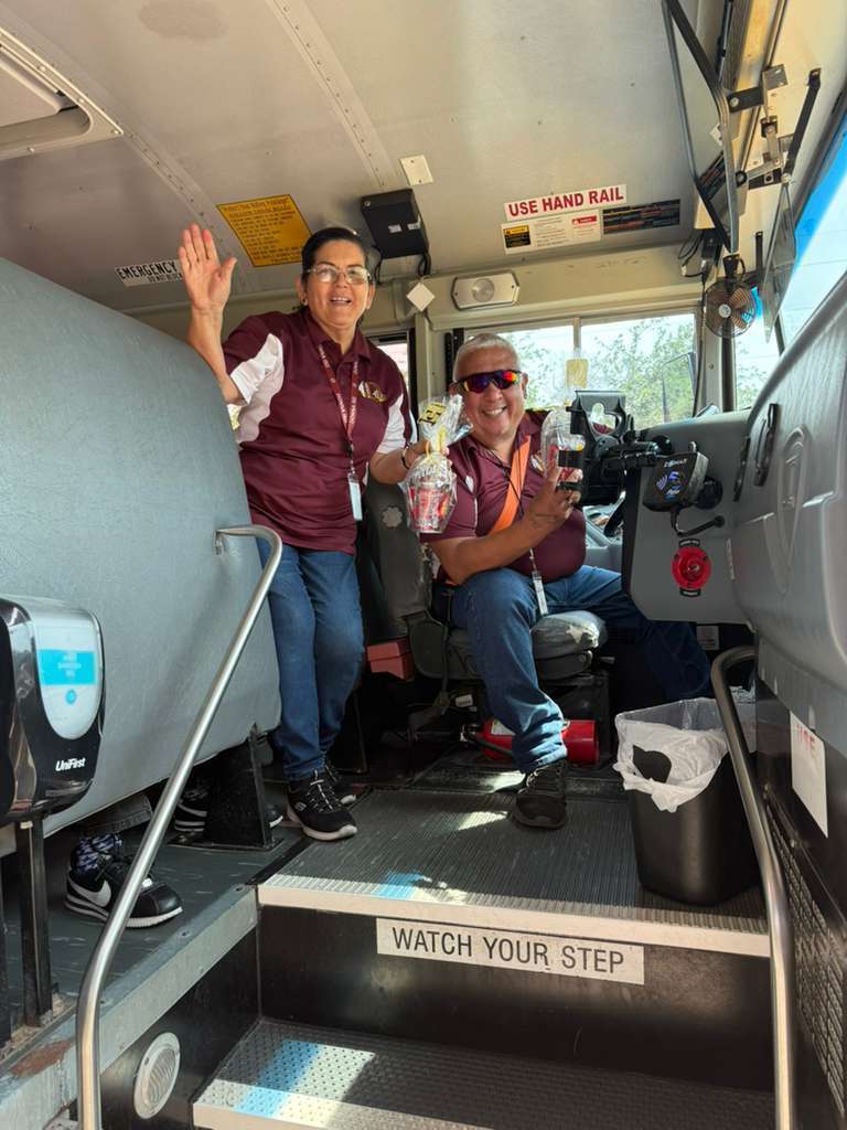 bus drivers with gift 