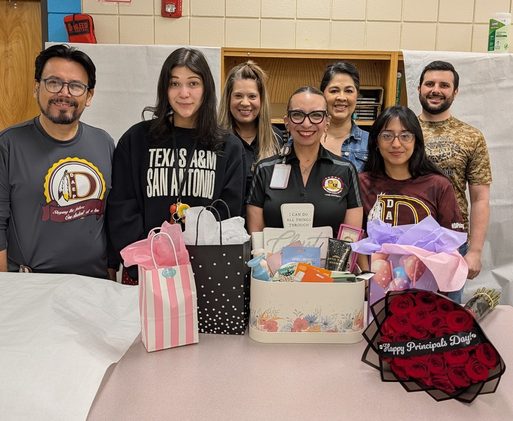 Mrs. Guerrero with DAEP teachers on National Principal Appreciation Day