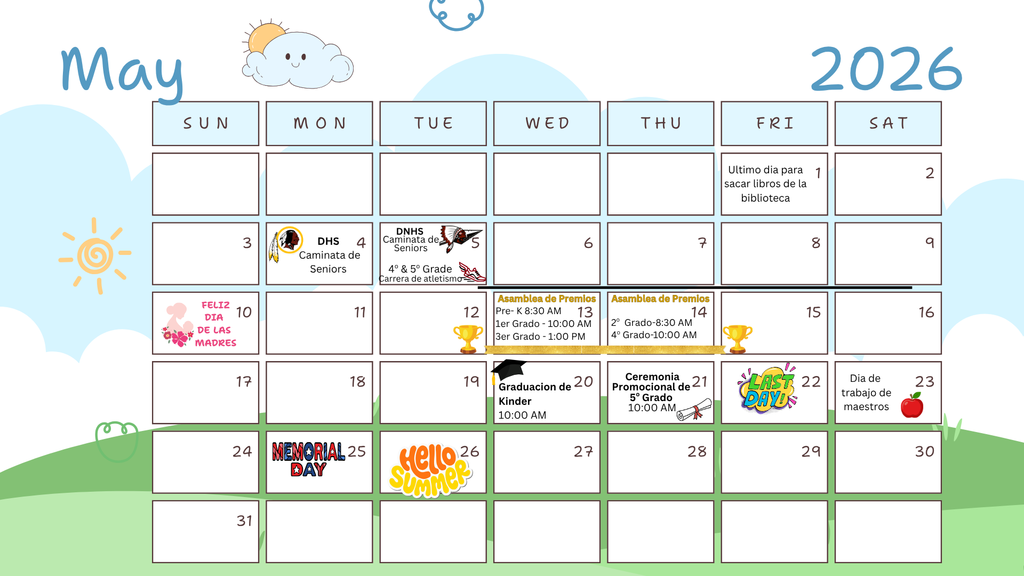 May calendar span