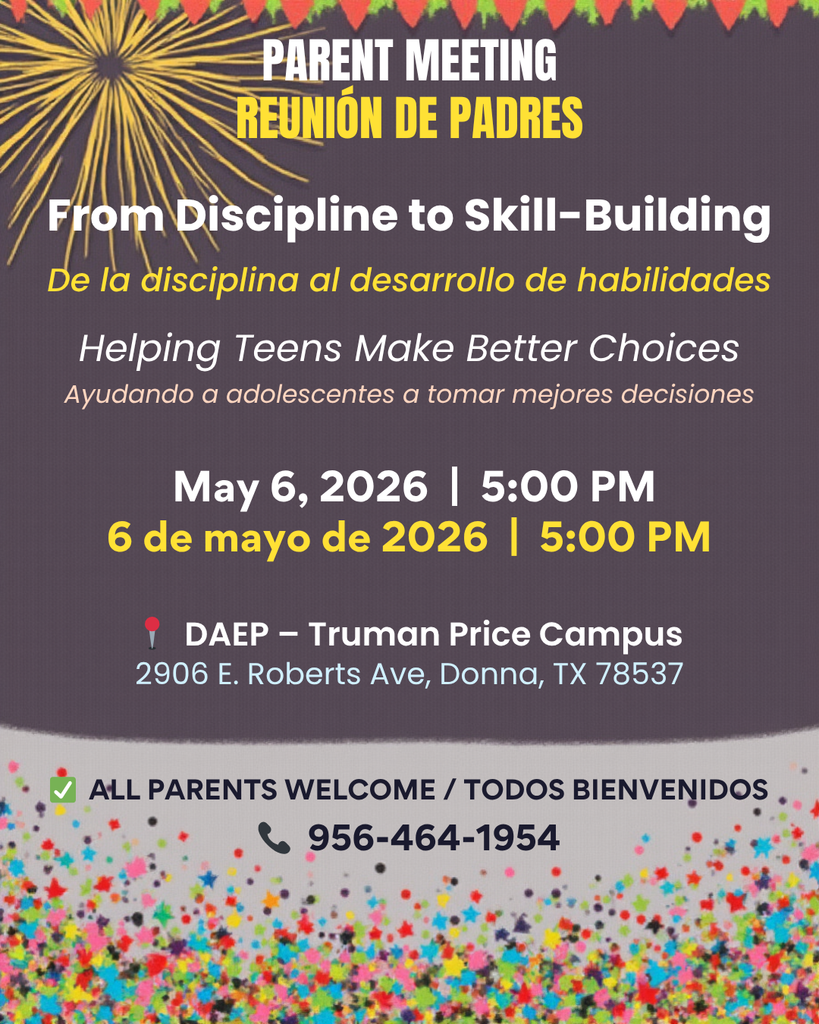 Poster for a DAEP Parent Meeting