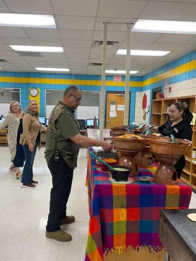 DAEP staff enjoying taquiza lunch