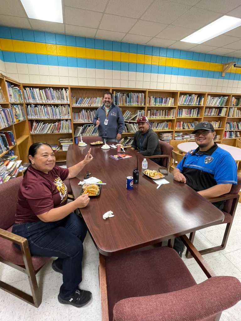 DAEP staff enjoying taquiza lunch