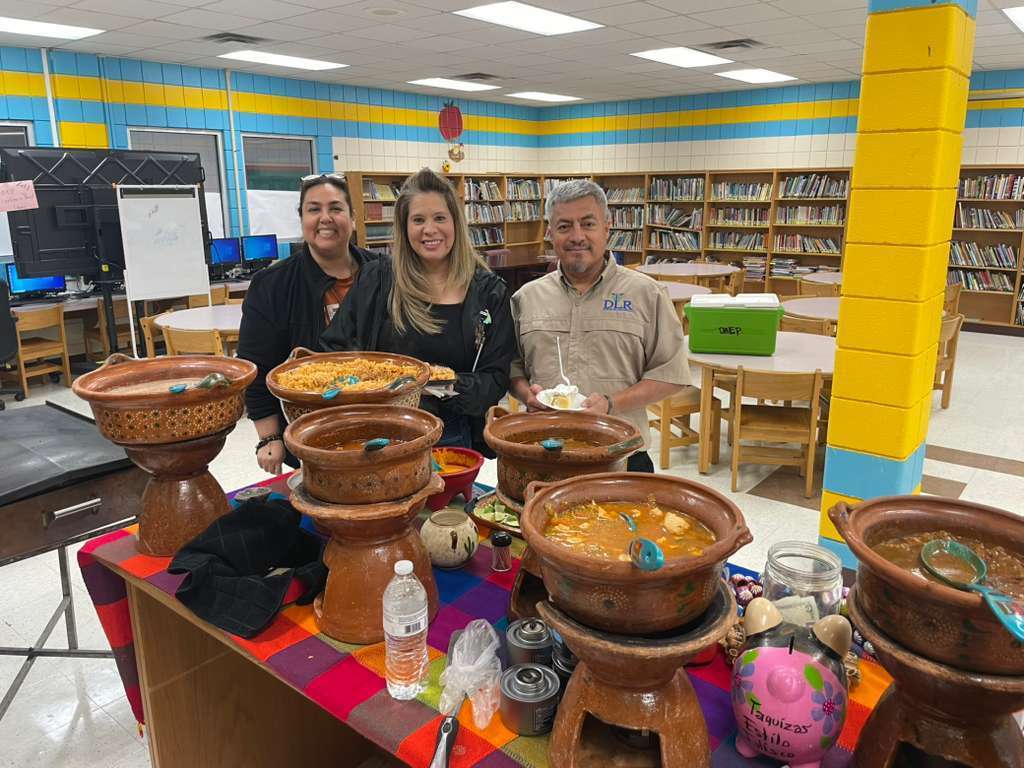 DAEP staff enjoying a taquiza lunch