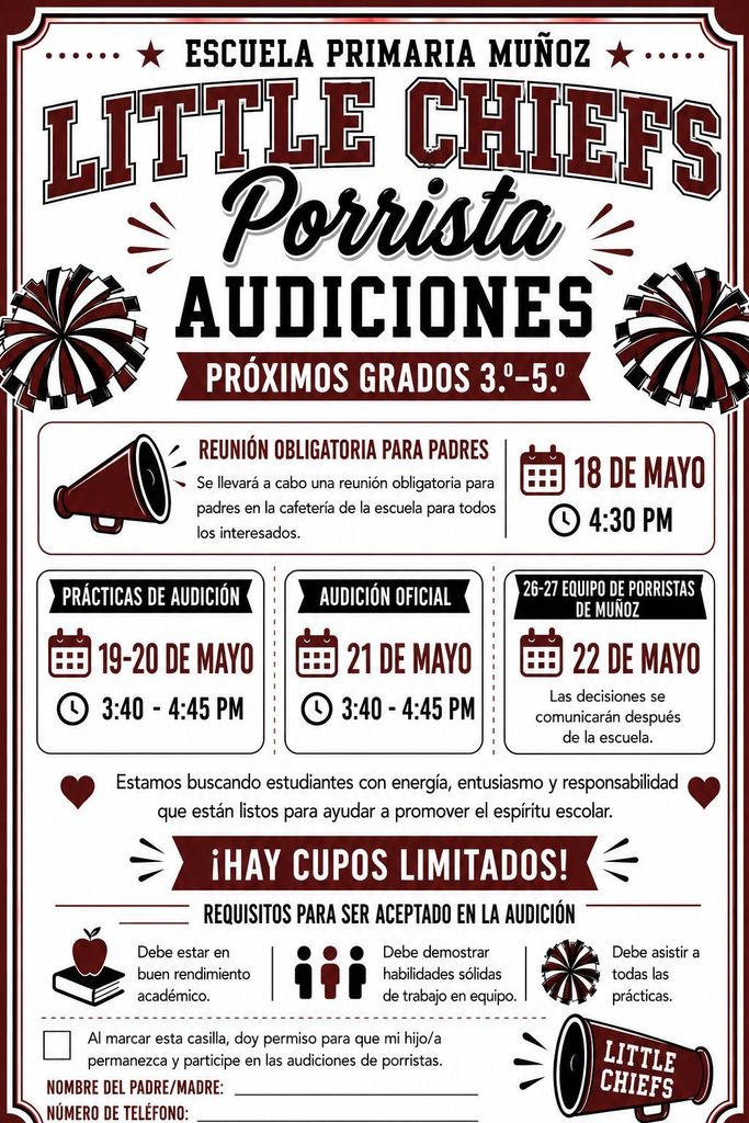 Porristas flyer spanish