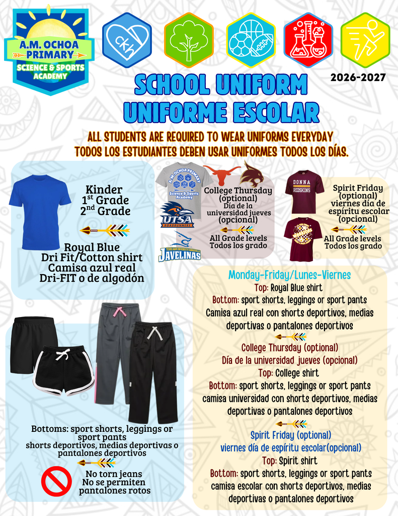 A. M. Ochoa Primary School Uniform