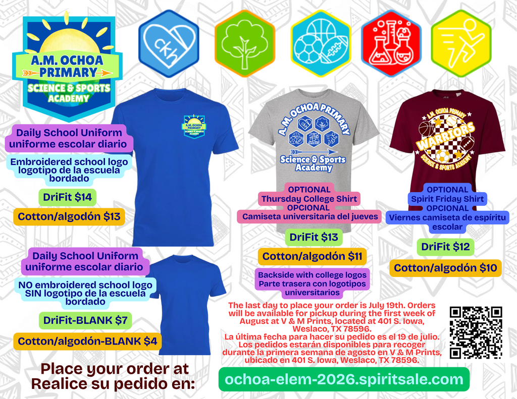 A.M. Ochoa Primary School Uniform Top 