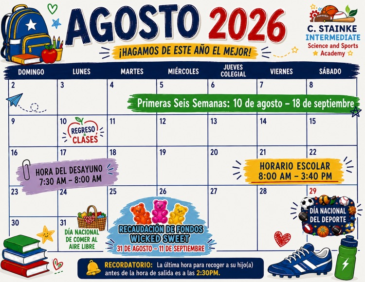 August Spanish Calendar