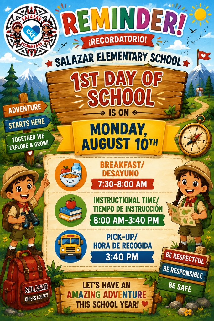 1st day of school reminder