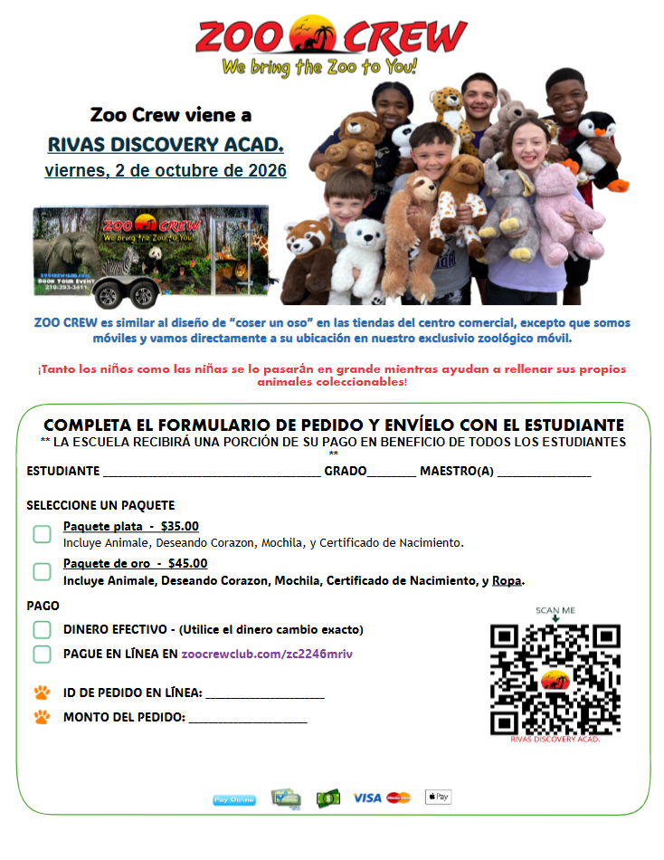 Zoo Crew order form spa