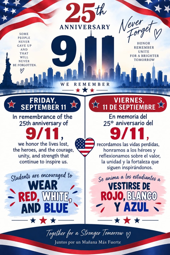 9/11 wear red white or blue
