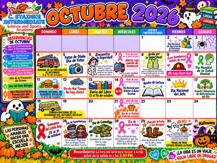 October calendar