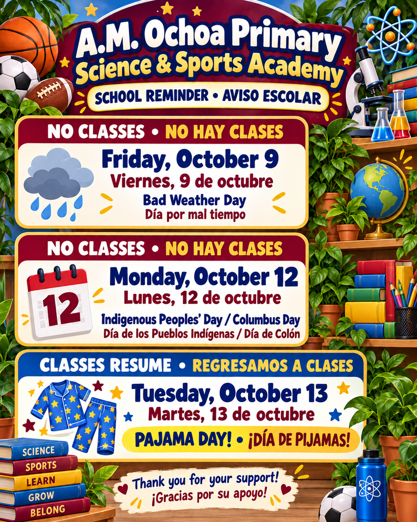 School Reminder No Classes