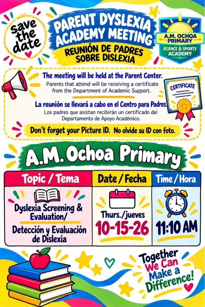 Parent Dyslexia Meeting Info.