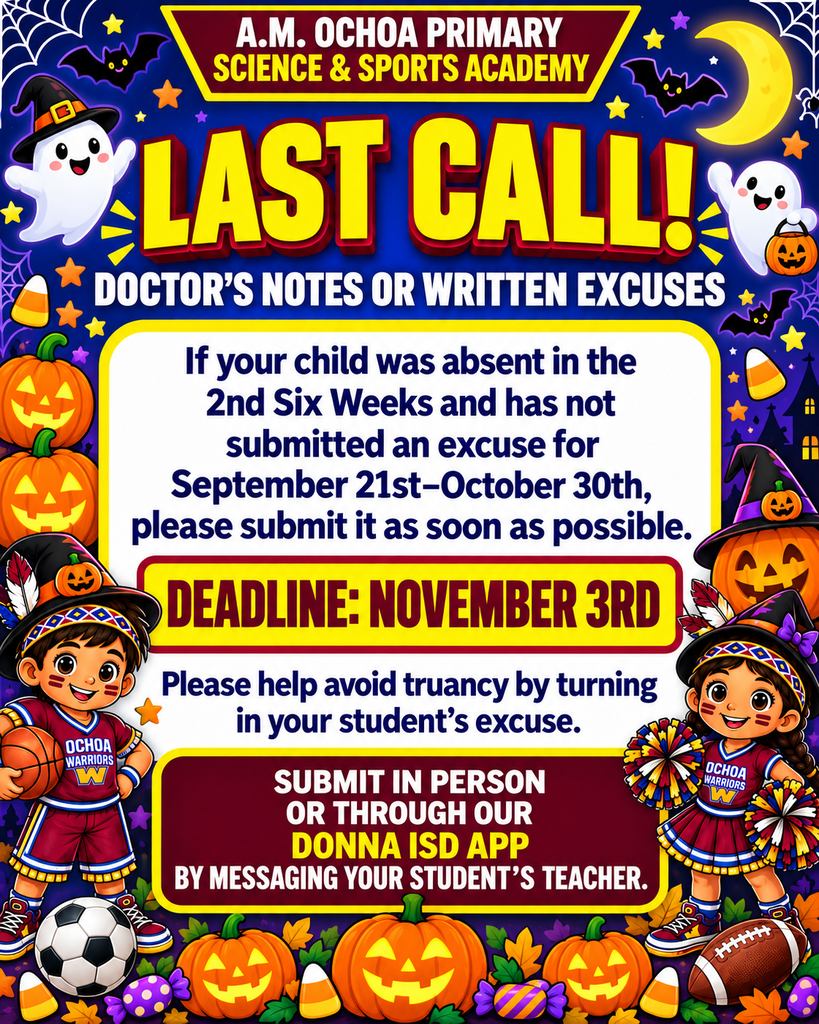 Excuse for Absences 2nd Six Wks Notice