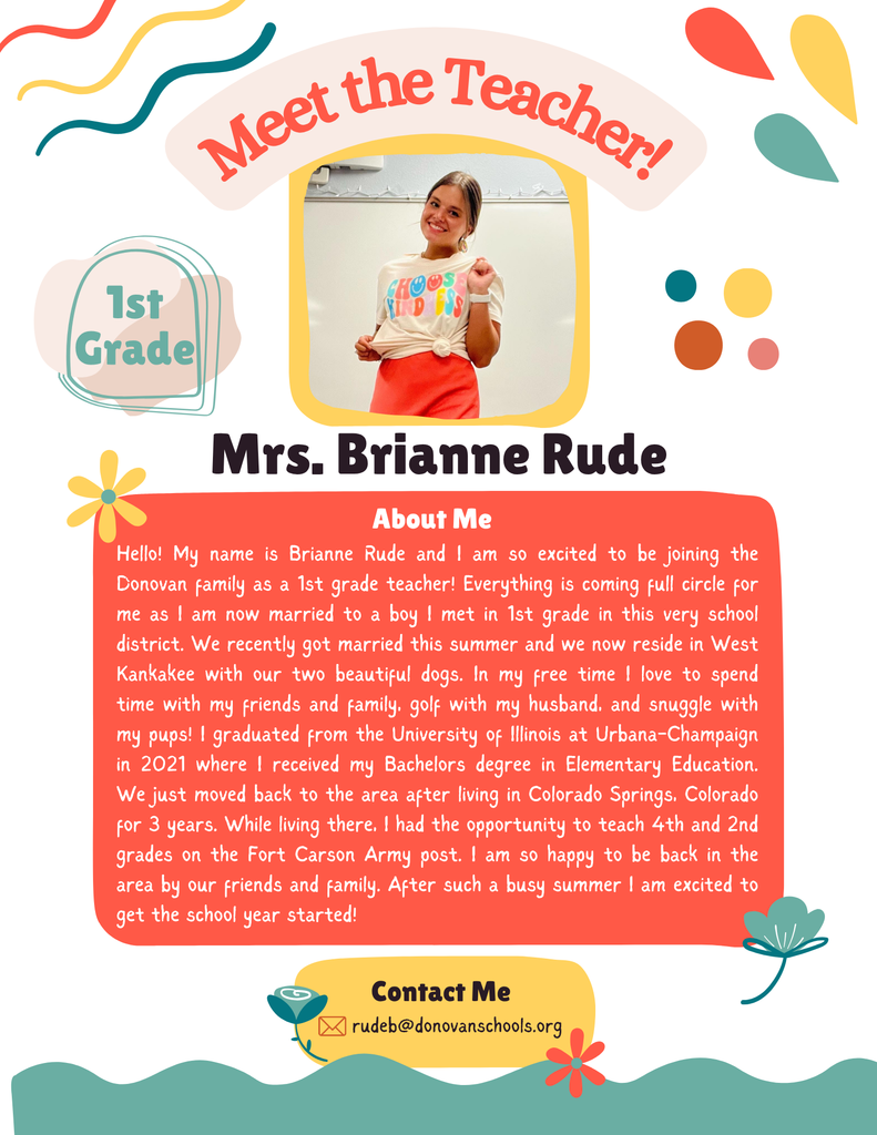 Meet The Teacher - Mrs. Rude