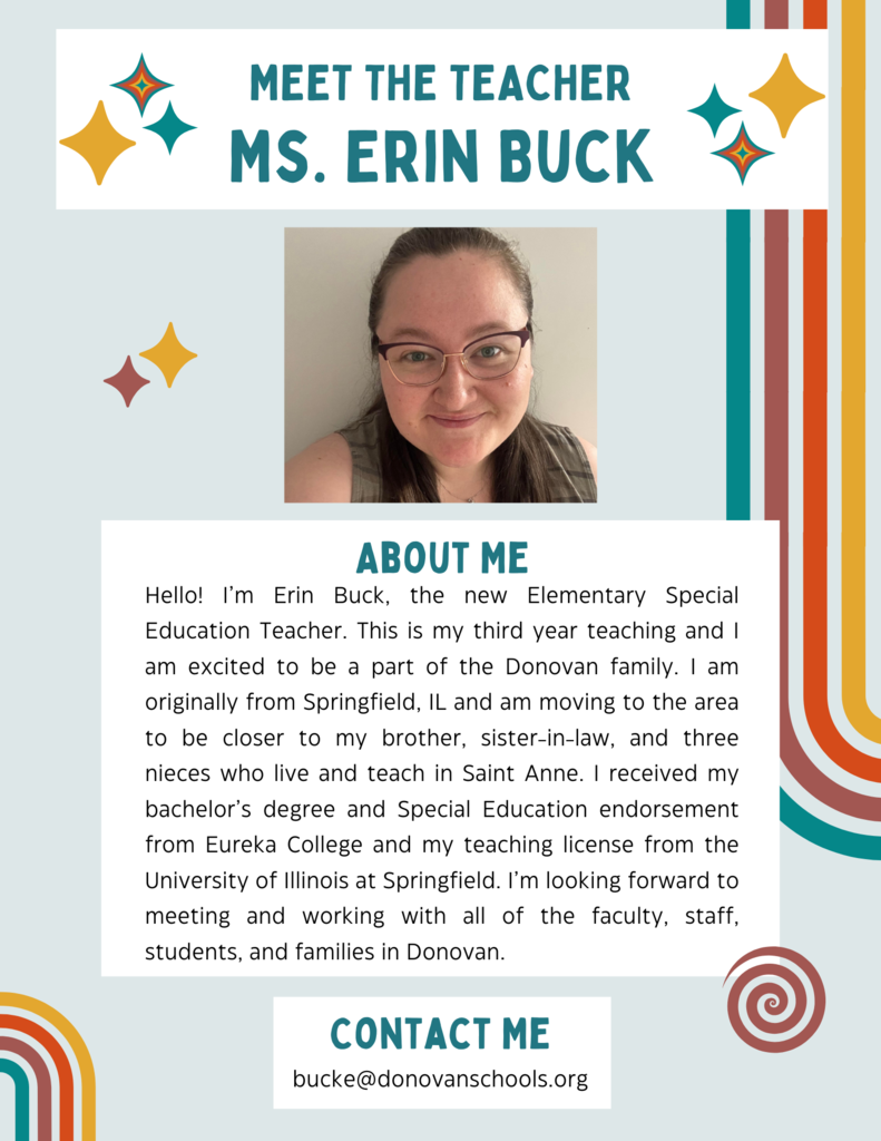 Meet The Teacher - Ms. Buck