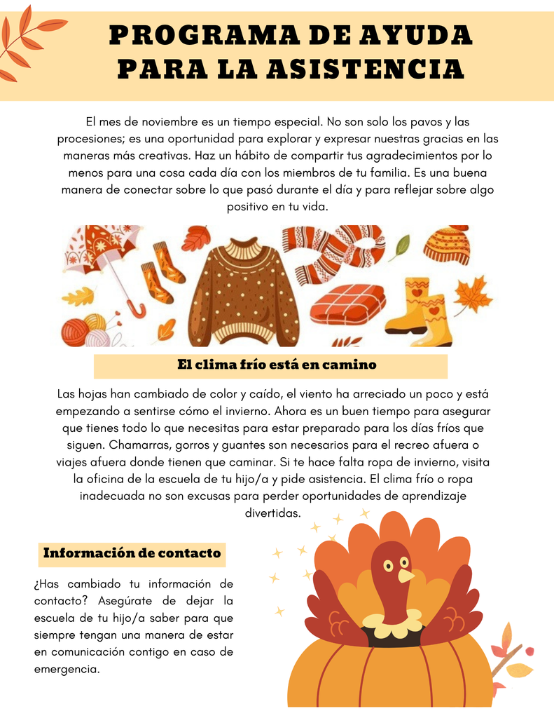 Attendance Assistance Program Spanish