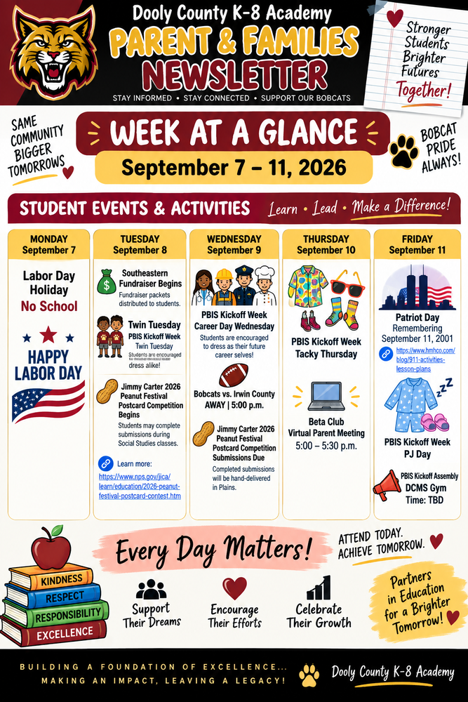 Parent Weekly Newsletter- Sept. 7-11