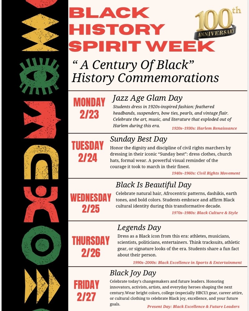 Black History Spirit Week