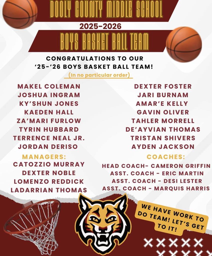 Congratulations to our 2025-2026 Boys Basketball Team