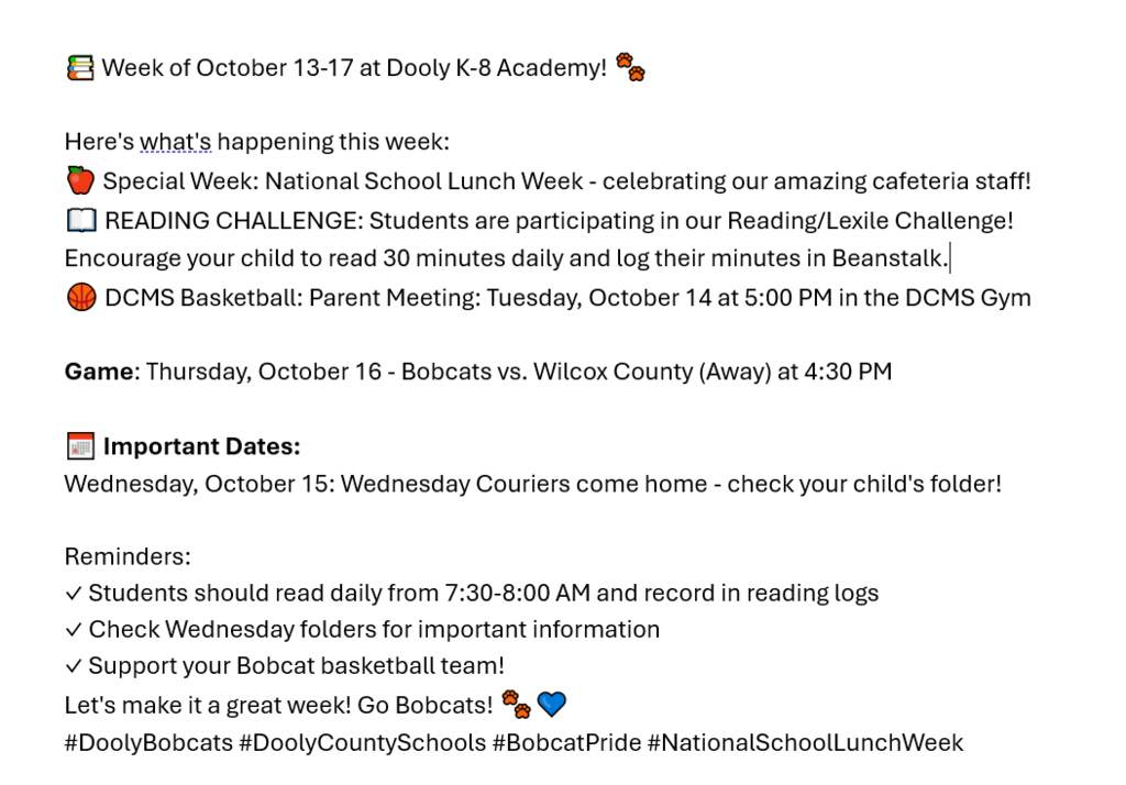 Oct. 13-17, 2025 Activities
