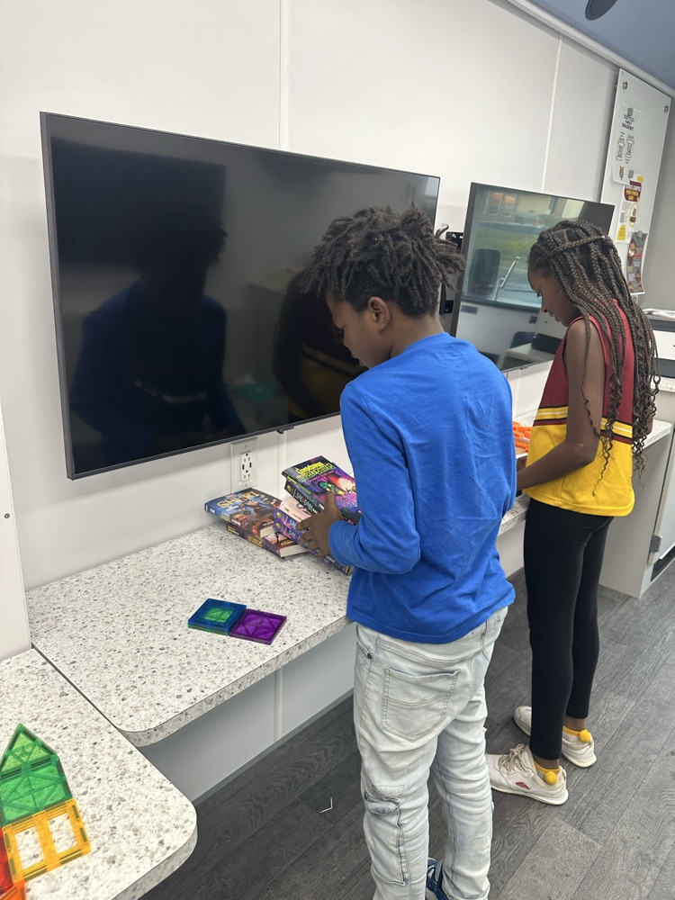 STEM bus at library open house 