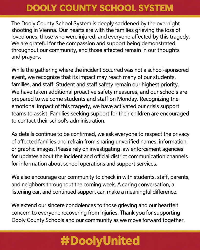 DCSS response to shooting
