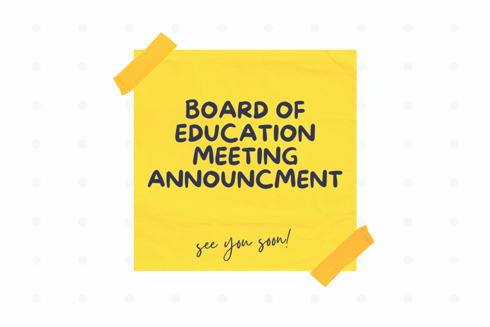 BOE meeting announcement graphic