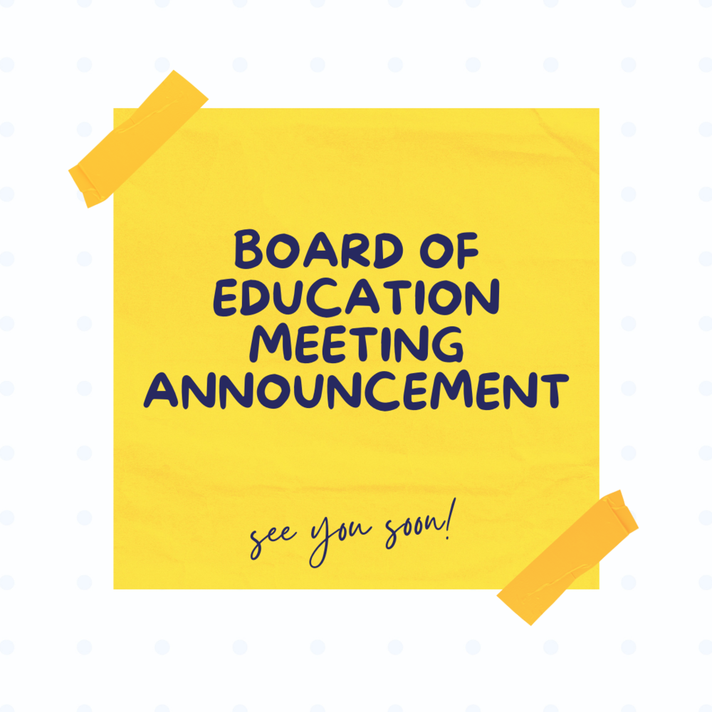 BOE meeting anouncement graphic