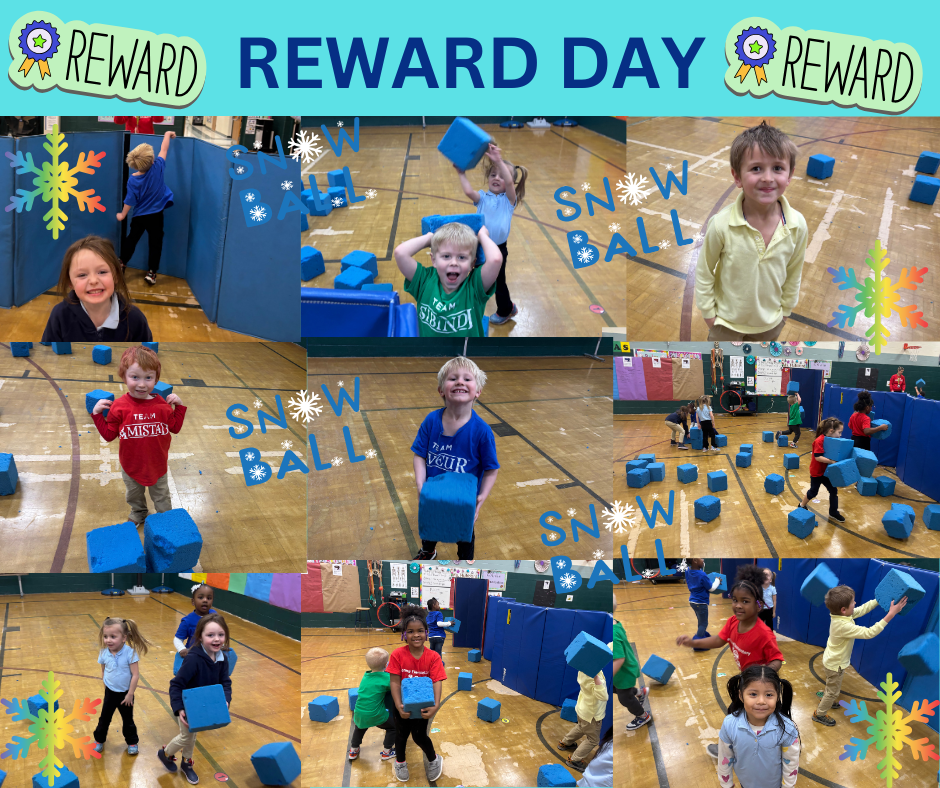 reward day February 7th hot chocolate and snowball fight