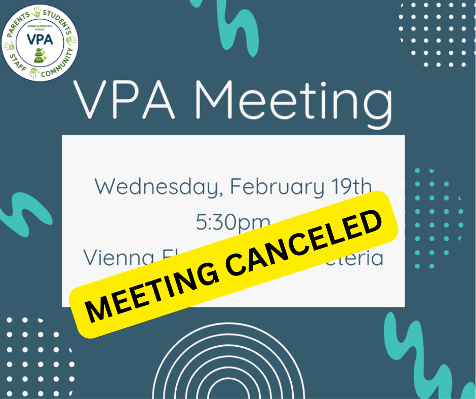 VPA Meeting canceled