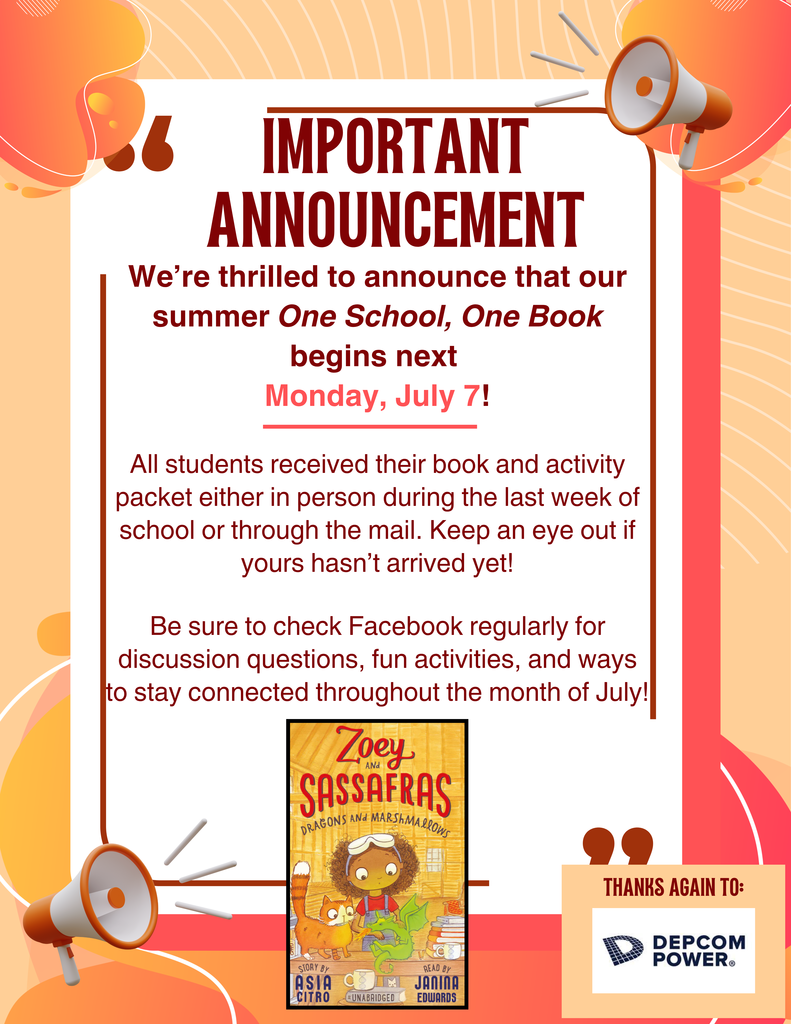 One School, One Book Announcement