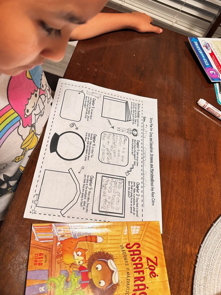 Student looking at worksheet
