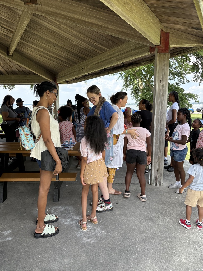 Students and teacher at meet and greet