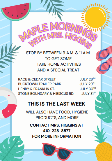 Maple Mornings with Mrs. Higgins Graphic