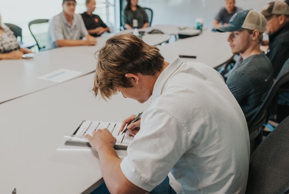 DCTC students sign with apprenticeship with GKD Metal Fabrics