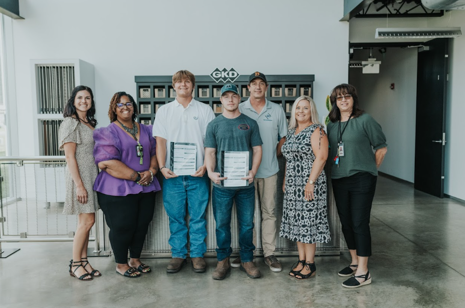 DCTC students sign with apprenticeship with GKD Metal Fabrics