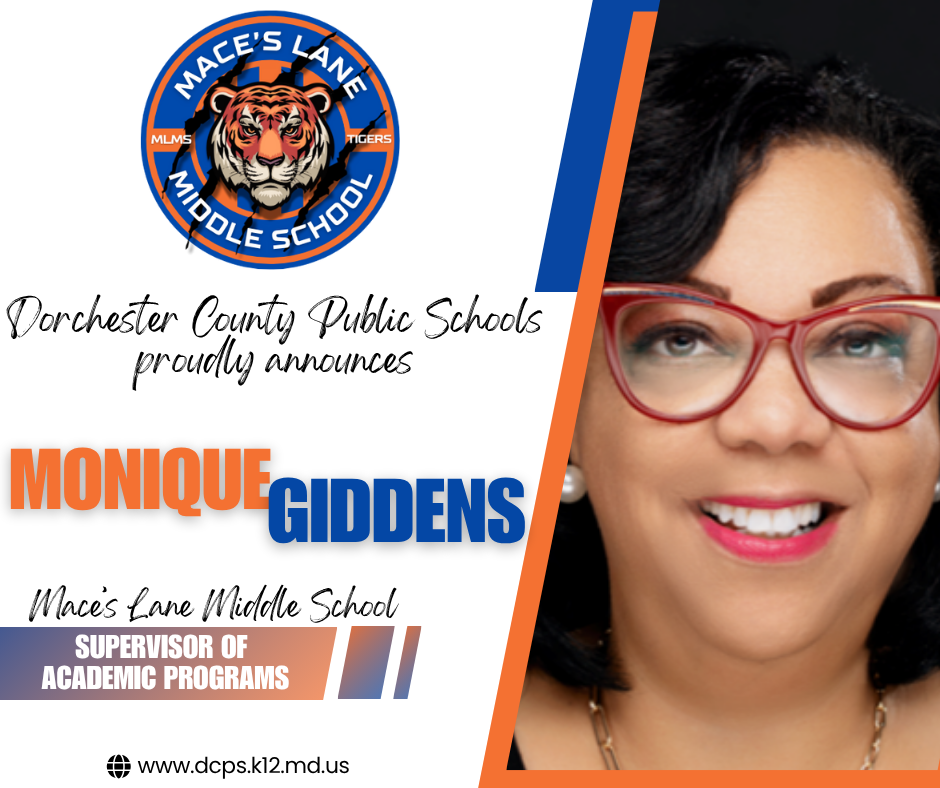 DCPS proudly announces Ms. Monique Giddens as Supervisor of Academic Programs at MLMS
