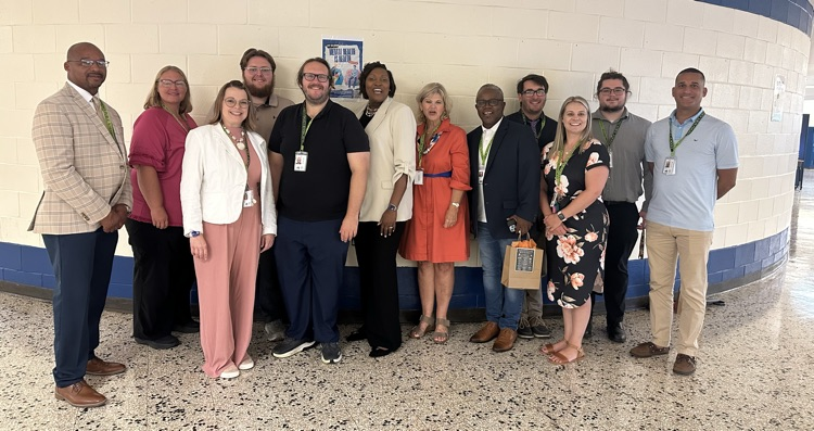 Mace’s lane administration with the new staff members for the 25-26 school year