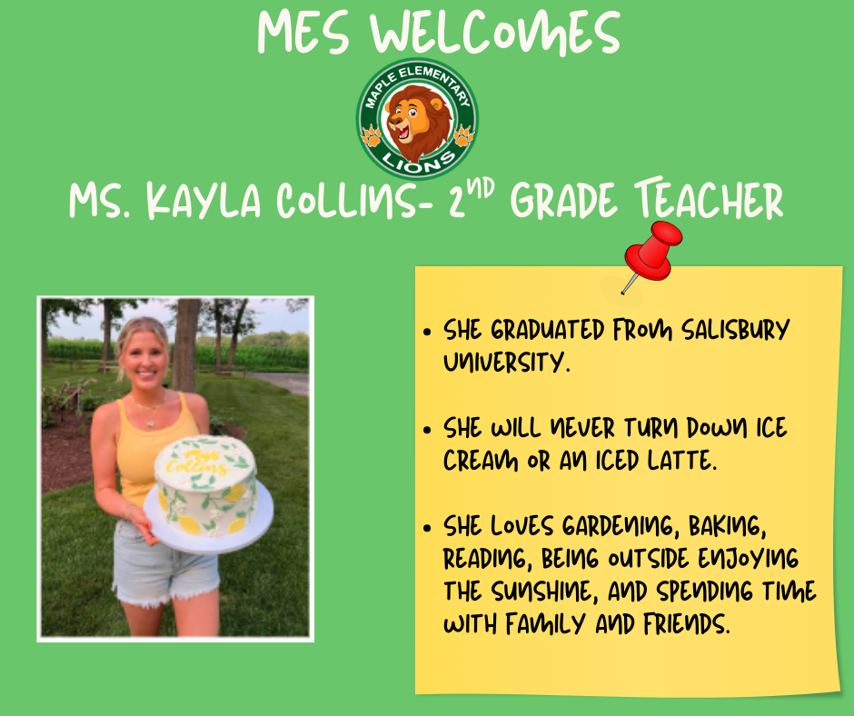 MES Welcomes Kayla Collins